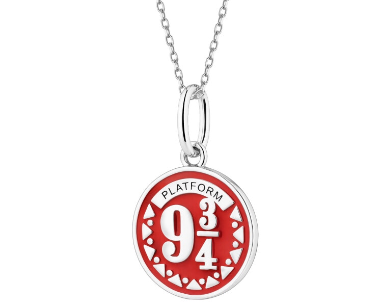 Zawieszka srebrna z emalią - Harry Potter, peron 9 i ¾, Warner Bros. Discovery