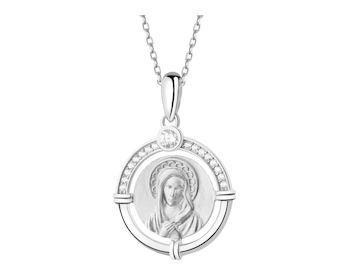 Zawieszka srebrna - medalik Matka Boska