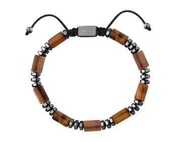 Bransoletka ze stali szlachetnej z tygrysim okiem