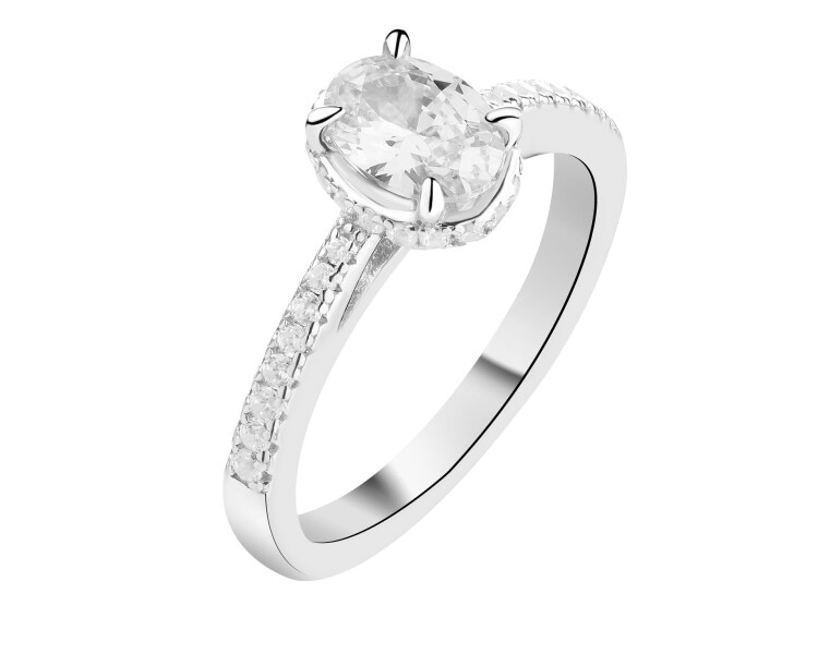 Pierścionek srebrny z cyrkoniami