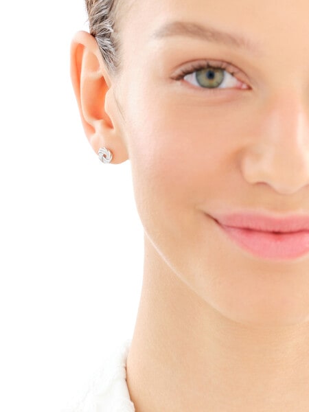 Rhodium Plated Silver Earrings 
