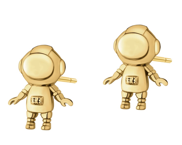 Kolczyki srebrne - astronauci
