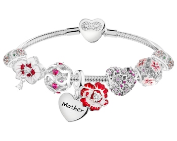 Bransoleta beads zestaw - serce, nieskończoność, mama, kwiaty