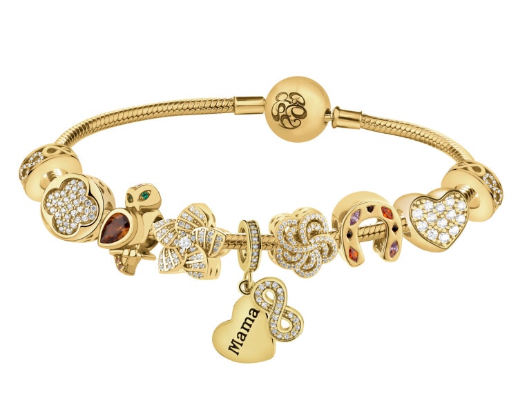 Bransoleta beads zestaw - mama, serce, nieskończoność, podkowa, sowa