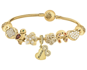 Bransoleta beads zestaw - mama, serce, nieskończoność, podkowa, sowa