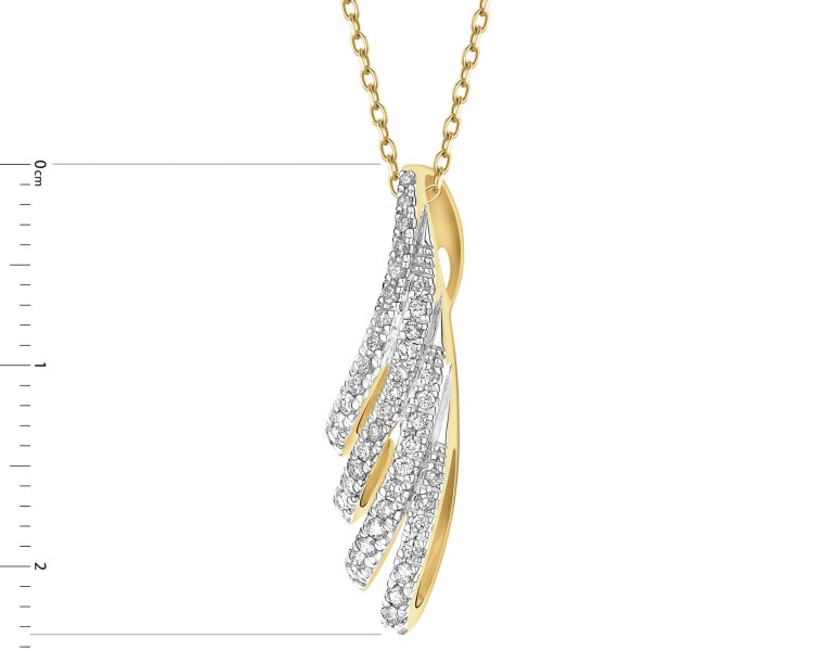 Zlatý přívěsek s brilianty - 0,23 ct - ryzost 585