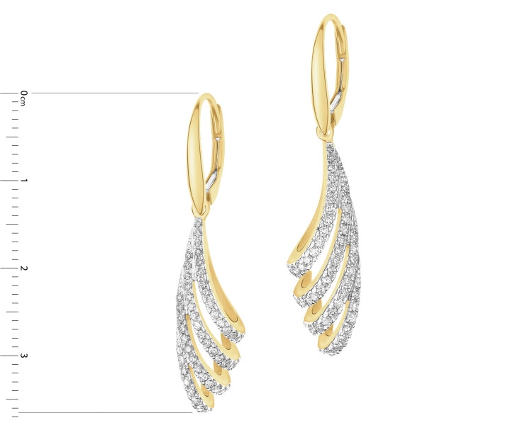 Zlaté náušnice s brilianty - 0,46 ct - ryzost 585