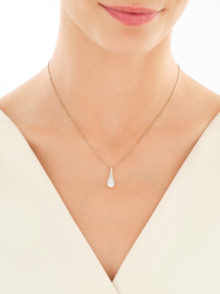 Zlatý přívěsek s brilianty - 0,34 ct - ryzost 585