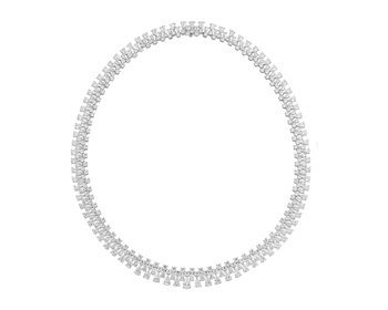 Naszyjnik z białego złota z diamentami - 37,48 ct - próba 750