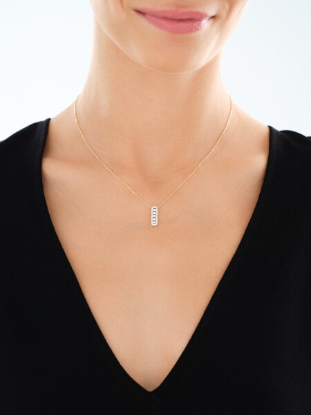 Naszyjnik z żółtego złota z brylantami - 0,33 ct - próba 585