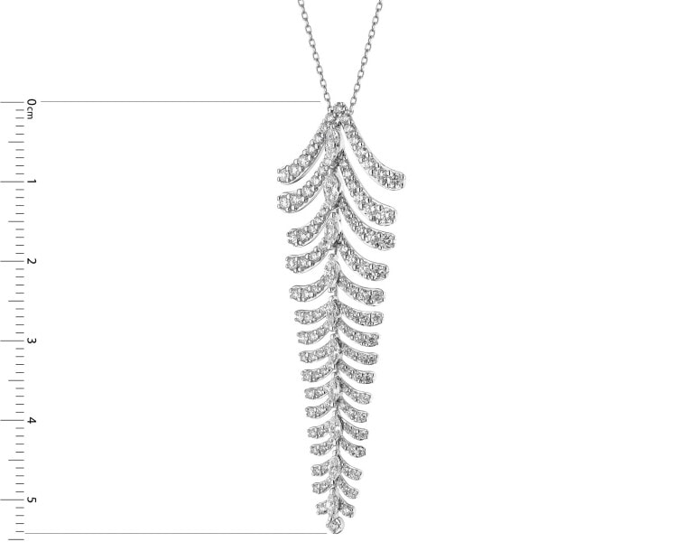 Naszyjnik z białego złota z diamentami - 2,02 ct - próba 750