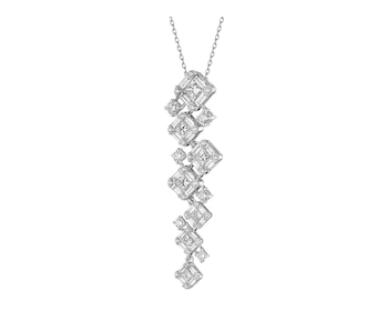 Náhrdelník z bílého zlata s diamanty - 1,47 ct - ryzost 585