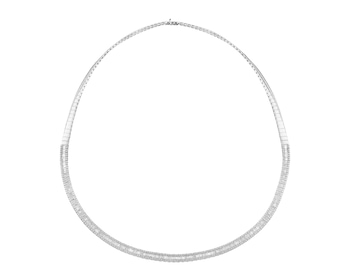 Naszyjnik z białego złota diamentami - 6,59 ct - próba 750