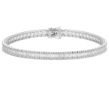 Bransoletka z białego złota z diamentami - 5,37 ct - próba 750
