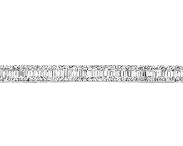 Bransoletka z białego złota z diamentami - 5,37 ct - próba 750