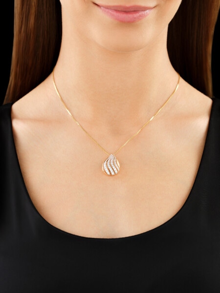 Zawieszka z żółtego złota z brylantami - 0,78 ct - próba 585