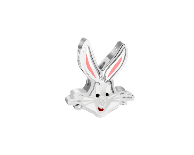 Zawieszka srebrna beads z emalią - Looney Tunes, Bugs Bunny, Warner Bros. Discovery