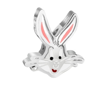 Zawieszka srebrna beads z emalią - Looney Tunes, Bugs Bunny, Warner Bros. Discovery