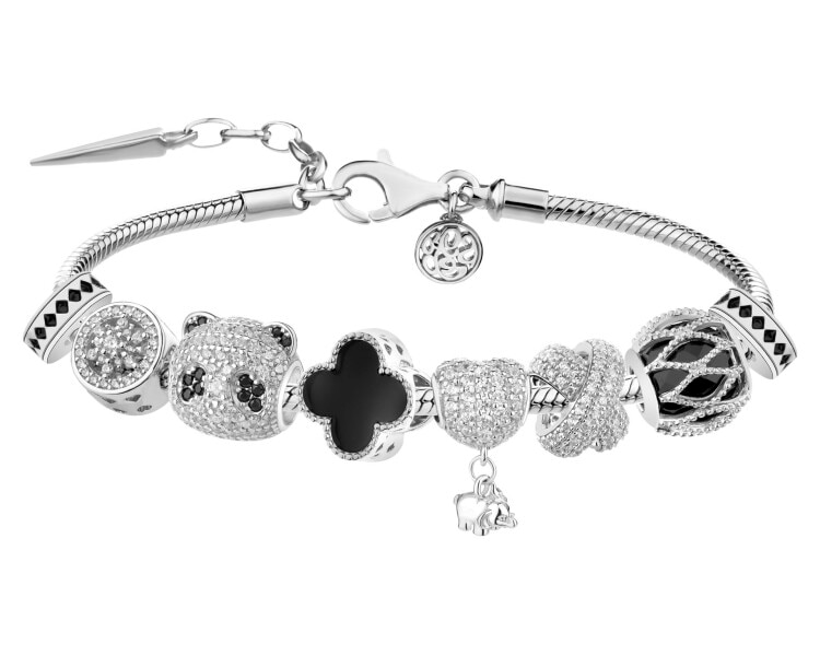 Bransoleta beads zestaw - serce, miś, słoń