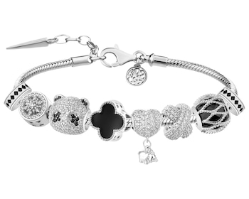 Bransoleta beads zestaw - serce, miś, słoń