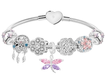 Bransoleta beads zestaw - ważka, łapacz snów, koniczyna, kwiaty, serce