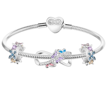 Bransoleta beads zestaw - serce, nieskończoność, motyl, kwiaty