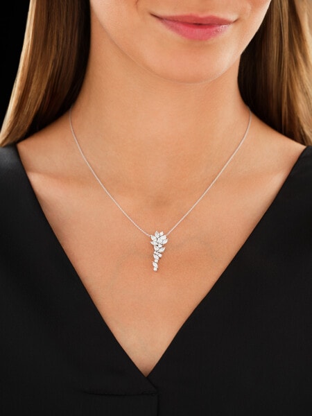 Naszyjnik z białego złota z diamentami - 1,63 ct - próba 750