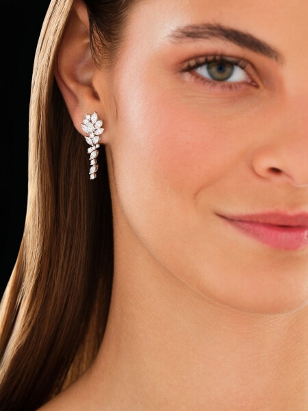 Kolczyki z białego złota z diamentami - 3,29 ct - próba 750