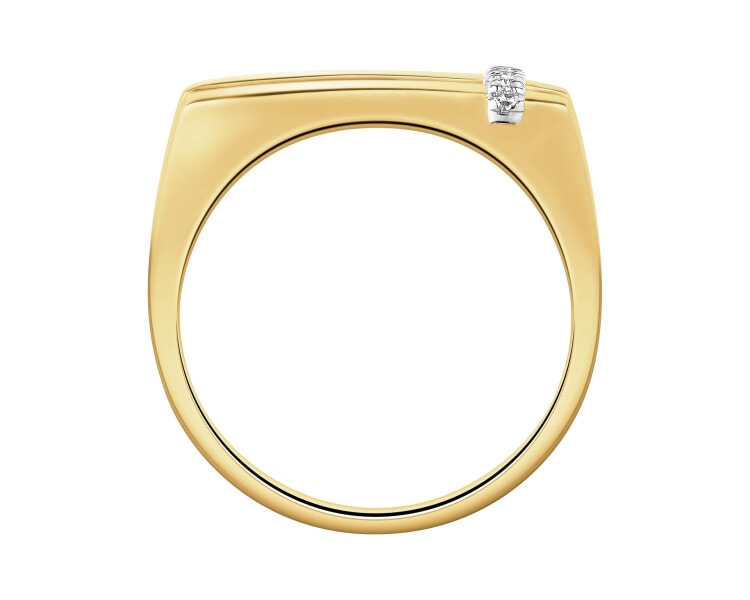 Zlatý prsten s diamanty - 0,03 ct - ryzost 585
