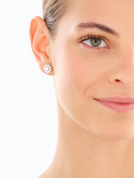 Rhodium Plated Silver Set with Cubic Zirconia