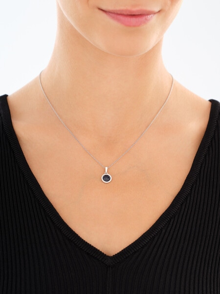 Rhodium Plated Silver Set with Sand Stone