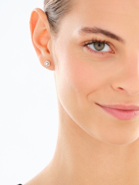 Rhodium Plated Silver Set with Cubic Zirconia
