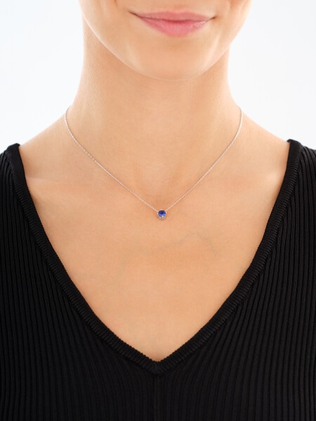 Rhodium Plated Silver Set with Cubic Zirconia