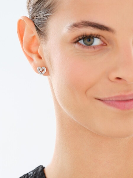 Rhodium Plated Silver Earrings with Cubic Zirconia