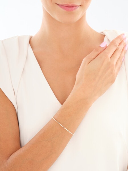 585 Rhodium-Plated Yellow Gold, Titanium Rigid Bracelet 