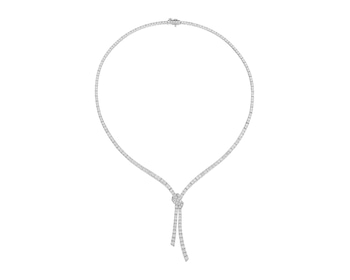Naszyjnik z białego złota z brylantami - 43 cm - 8,50 ct - próba 750