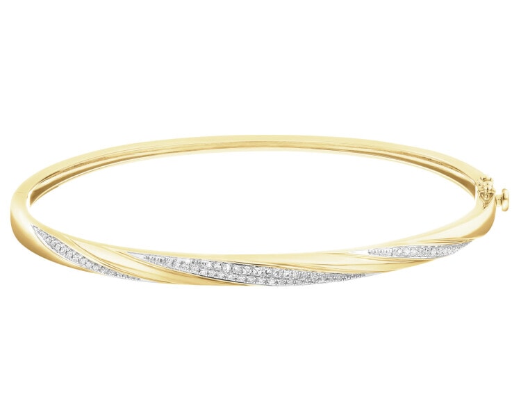Zlatý náramek s diamanty - 0,20 ct - ryzost 585