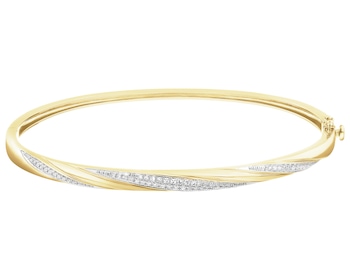 Zlatý náramek s diamanty - 0,20 ct - ryzost 585