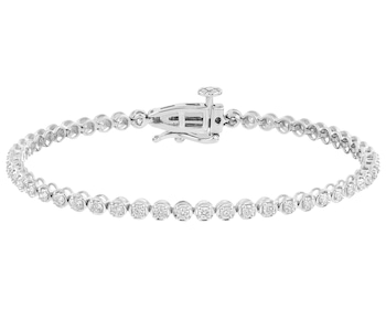 Náramek z bílého zlata s brilianty – 17 cm - 1,39 ct - ryzost 585
