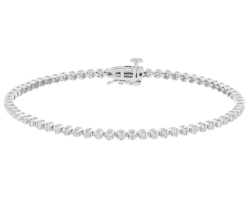 Náramek z bílého zlata s brilianty – 17 cm - 0,97 ct - ryzost 585