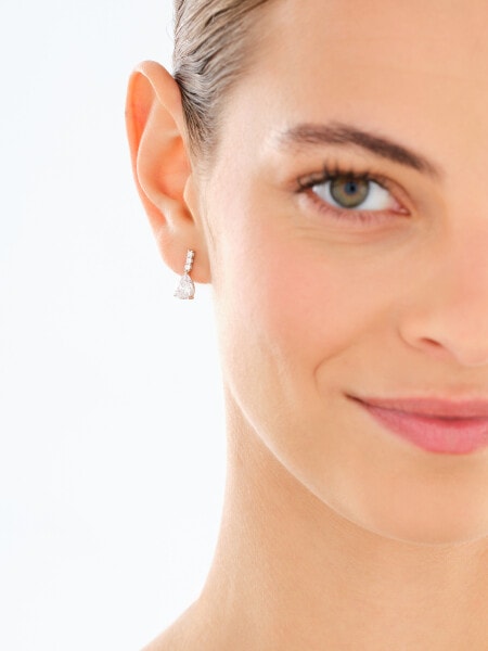 Rhodium Plated Silver Set with Cubic Zirconia