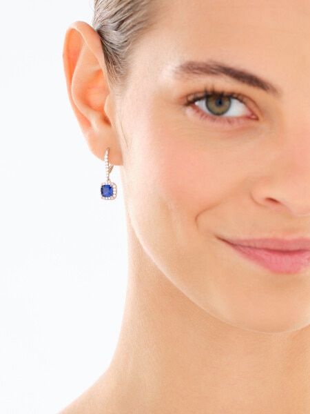 Rhodium Plated Silver Set with Cubic Zirconia