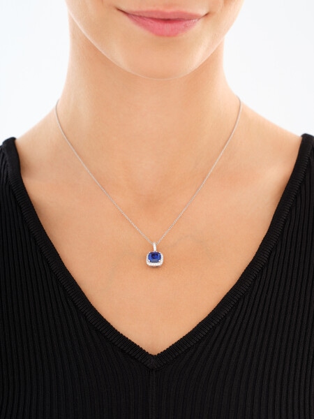 Rhodium Plated Silver Set with Cubic Zirconia