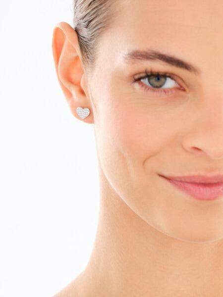 Rhodium Plated Silver Set with Cubic Zirconia