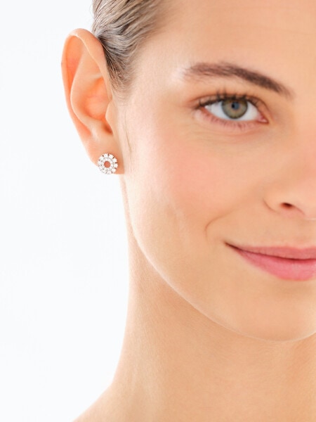 Rhodium Plated Silver Set with Cubic Zirconia