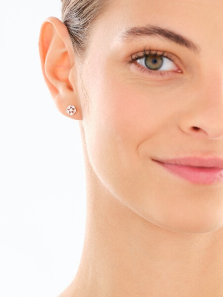 Rhodium Plated Silver Set with Cubic Zirconia