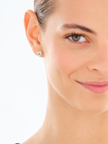 Rhodium Plated Silver Set with Cubic Zirconia
