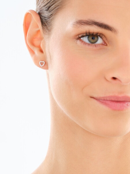 Rhodium Plated Silver Set with Cubic Zirconia