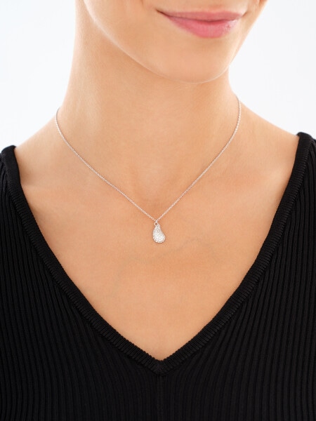 Rhodium Plated Silver Set with Cubic Zirconia