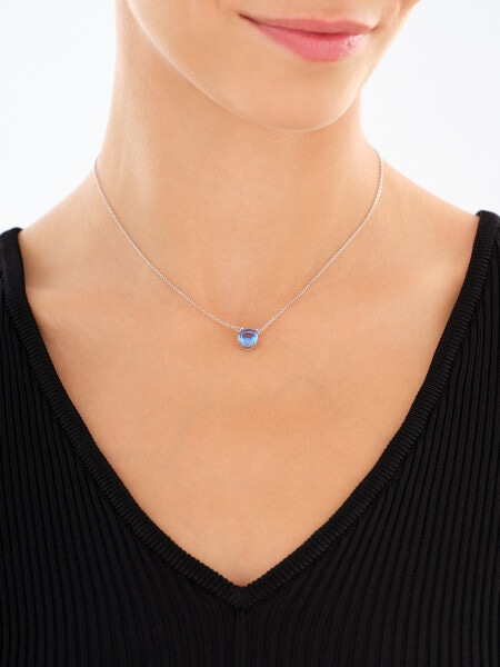 Rhodium Plated Silver Set with Cubic Zirconia